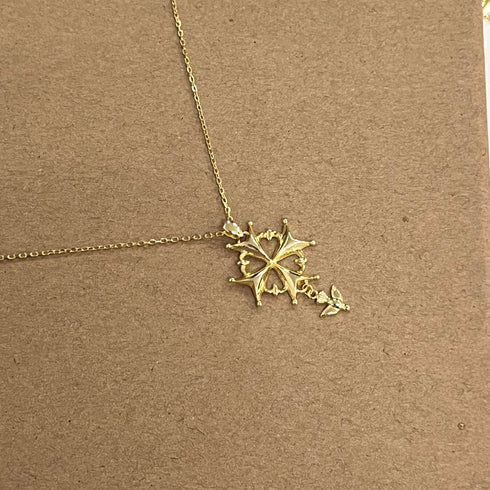 Huguenot Cross Necklace Gold Vermeil - Paul C. R. Monk