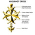 Huguenot Cross Necklace Gold Vermeil - Paul C. R. Monk