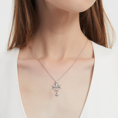 Huguenot Cross Necklace Sterling Silver - Paul C. R. Monk